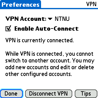VPN tilkoblet