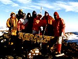 YOU ARE NOW AT THE UHURU PEAK, THE HIGHEST POINT IN AFRICA. ALTITUDE 5895 METRES A.S.L.