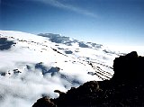 Utsikt frå Uhuru Peak, mot nordaust.
